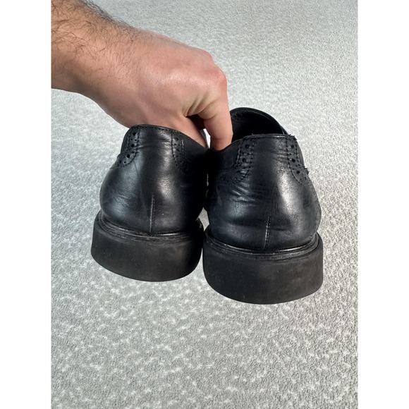 Tod\'s Shoes Mens Size 11‎ Black Leather Wingtip Brogue Dress Made In Italy